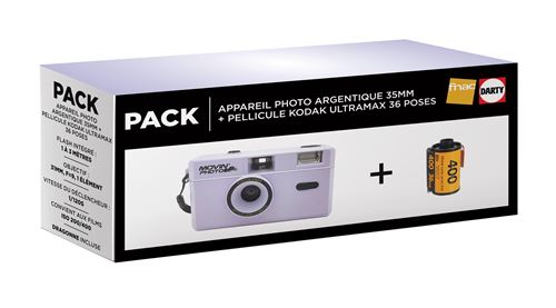 Pack Appareil photo argentique Movin Photo 35 mm + Pellicule Kodak UltraMax 36 poses