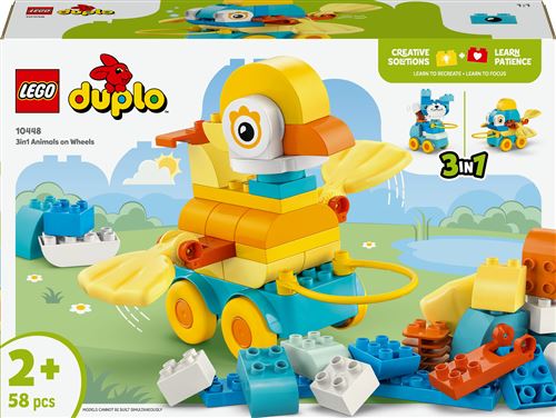 LEGO DUPLO Ma Ville Animaux sur roues 3-en-1 10448