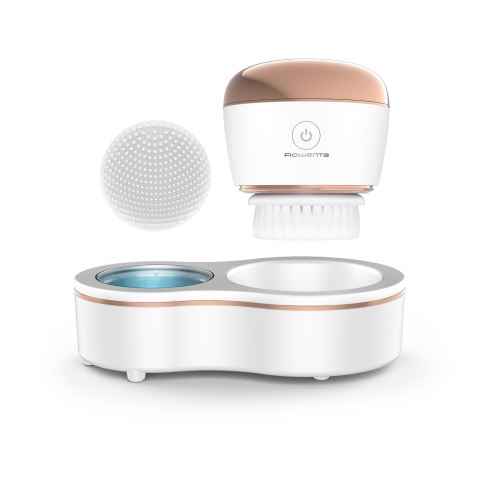 Brosse nettoyante visage Rowenta Booster d'éclat My Beauty Routine LV4020F0 240 V Blanc et Rose Cuivré