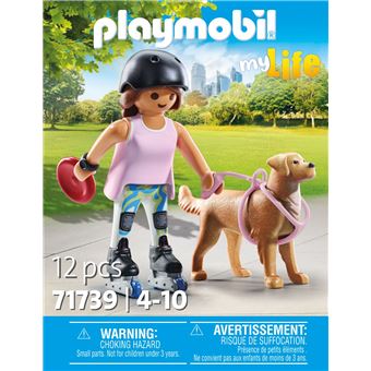Playmobil My Life 71739 Jeune fille rolleuse avec Retriever - 1