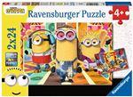 Puzzle enfant Ravensburger Les Minions en action Minions 2 2x24 pièces