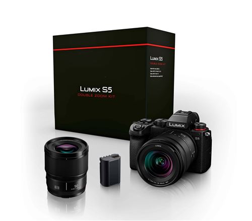 Pack Hybride Panasonic Lumix S5 + S 20-60mm f/3.5-5.6 + S 50mm f/1.8 + 2ème Batterie