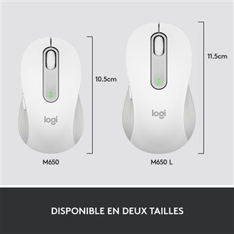 Souris sans fil Logitech Signature M650 L Blanc