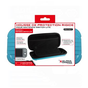 Coque rigide Alpha Omega Players pour Nintendo Switch Lite Bleu