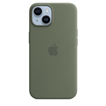 Apple - Coque de protection pour téléphone portable - compatibilité avec MagSafe - silicone - olive - pour iPhone 14