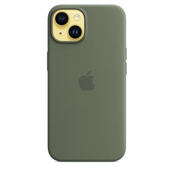 Apple - Coque de protection pour téléphone portable - compatibilité avec MagSafe - silicone - olive - pour iPhone 14