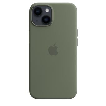 Apple - Coque de protection pour téléphone portable - compatibilité avec MagSafe - silicone - olive - pour iPhone 14