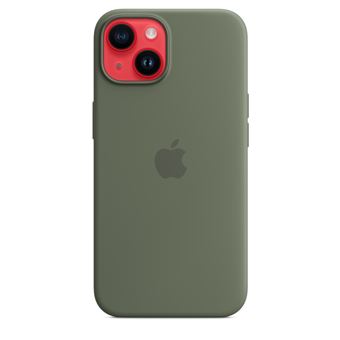 Apple - Coque de protection pour téléphone portable - compatibilité avec MagSafe - silicone - olive - pour iPhone 14