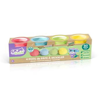 4 pots de pâte à modeler Super Green Bio