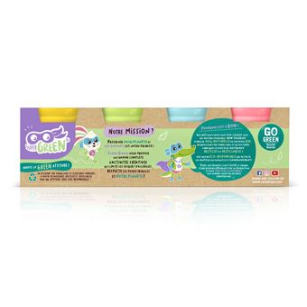 4 pots de pâte à modeler Super Green Bio