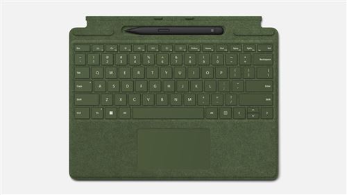 Clavier Microsoft Signature pour Surface Pro 8 9 et X avec stylet Vert Forêt