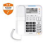 Téléphone filaire Alcatel TMAX 70 avec fonction Blocage d'appels Blanc