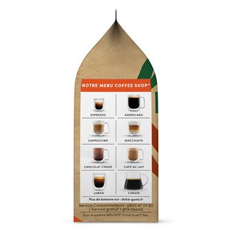 Pack de 12 capsules café Neo par Dolce Gusto Nescafé Lungo