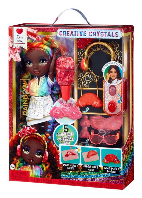 Poupée Rainbow High Creative Crystals Fashion Doll Iris Bow