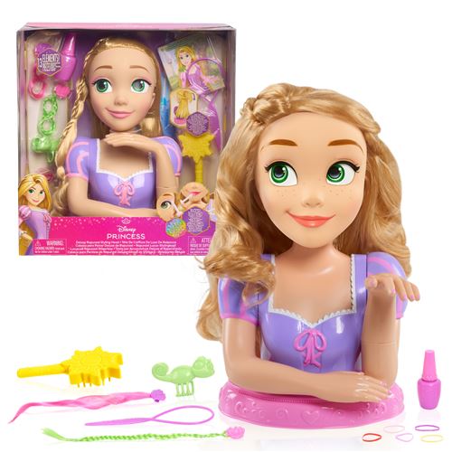 Disney Princesses Multicolore Tête À Coiffer Disney Princess Deluxe Raiponce