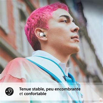 Ecouteurs sans fil Bluetooth Sony Multipoint WFC700N avec réduction de bruit active Blanc
