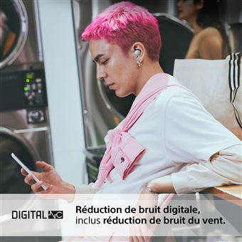 Ecouteurs sans fil Bluetooth Sony Multipoint WFC700N avec réduction de bruit active Blanc