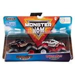 Pack de 2 voitures Monster Jam 1:64 Modèle aléatoire