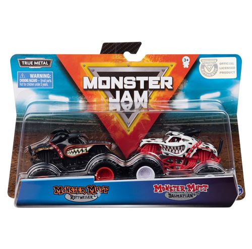 Pack de 2 voitures Monster Jam 1:64 Modèle aléatoire