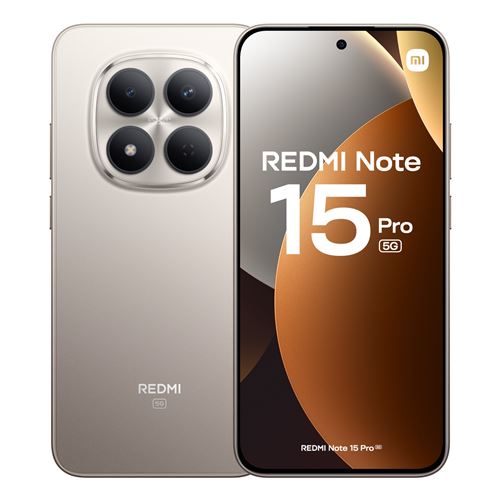 Smartphone Xiaomi Redmi Note 15 Pro 6,83 5G Double nano SIM 256 Go Gris Titane