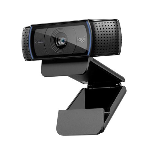 Webcam Logitech C920 HD, Appels et Enregistrements Vidéo Full HD 1080p Gaming Stream Deux Microphones