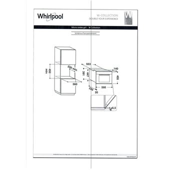 Micro-ondes mono-fonction Whirlpool W Collection W9 MW261 IXL 900 W Inox -  Achat & prix