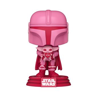 Figurine Funko Pop Star Wars Valentines The Mandalorian with Grogu