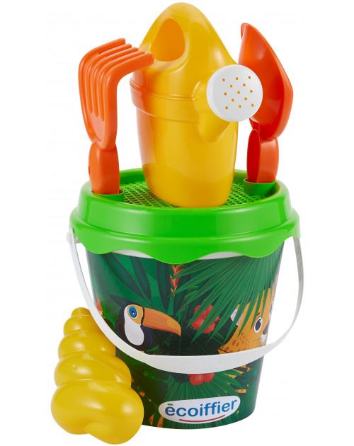 Seau garni Ecoiffier décor Jungle 17 cm