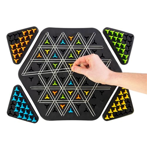 Triggle Jeu De Triangle Élastique – Jeu De Stratégie En Chaîne, Échecs Triangulaires, ABS, 32x4x27 Cm, Cadeau Enfants 6+