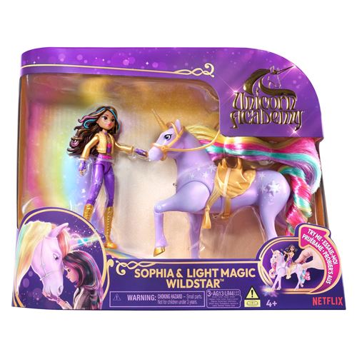Figurine Sophia Et Wilstar Magic Unicorn Academy Spin Master La Boite