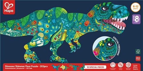 Puzzle géant 200 pièces Hape Dinosaures