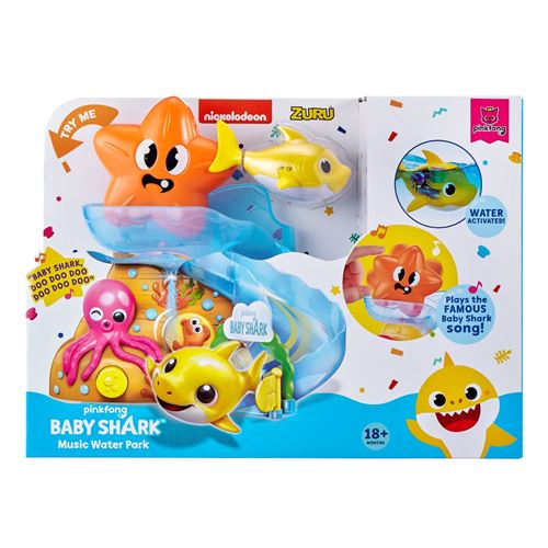 Playset de bain baby shark Zuru France avec toboggan et poisson nageur