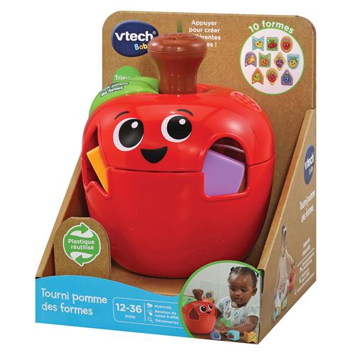 Jeu d'éveil Vtech Baby Tourni Pommes des formes en plastique réutilisé -  Autres jeux d'éveil - Achat & prix