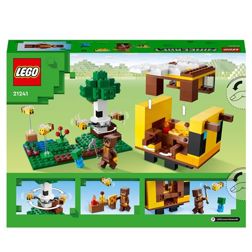 LEGO 21241 Minecraft La Cabane Abeille, Jouet De Construction, Ferme avec  Maison Ã€ Construire, Zombie Et Figurines d'animaux, Cadeau Anniversaire  Enfants : : Jeux et Jouets