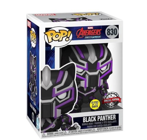 Figurine Funko Pop Marvel Avengers MechStrike Black Panter Glows in the dark