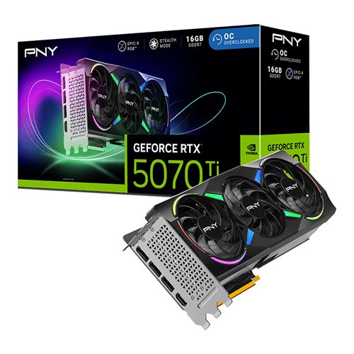 Carte Graphique PNY Nvidia GeForce RTX 5070 Ti 16GB ARGB OC