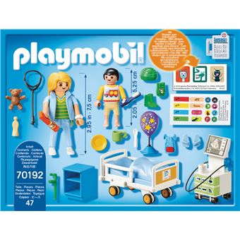 Playmobil City Life 70192 Chambre d'hôpital pour enfant