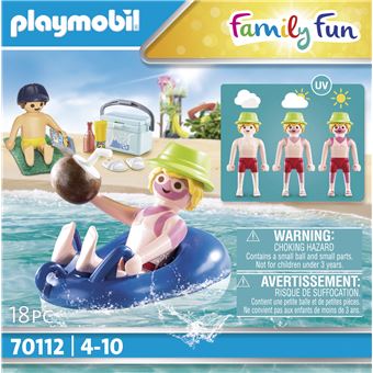 Playmobil 70112 Family Fun Vacancier avec coups de soleil et bouée