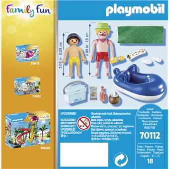 Playmobil 70112 Family Fun Vacancier avec coups de soleil et bouée