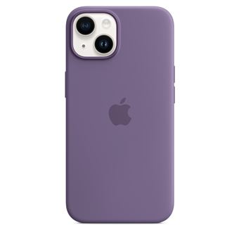 Apple - Coque de protection pour téléphone portable - compatibilité avec MagSafe - silicone - iris - pour iPhone 14