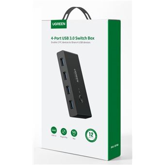 Hub USB 3.0 4 ports Ugreen UG-SWI2IN4-US216 Noir