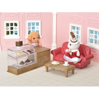 Playset Sylvanian Families La vitrine du salon de thé et son canapé