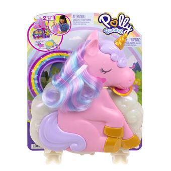 Maison de poupée Polly Pocket Salon de Coiffure Licorne Arc-en-ciel