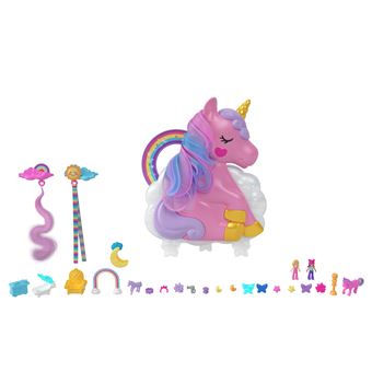 Maison de poupée Polly Pocket Salon de Coiffure Licorne Arc-en-ciel