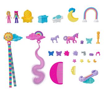 Maison de poupée Polly Pocket Salon de Coiffure Licorne Arc-en-ciel