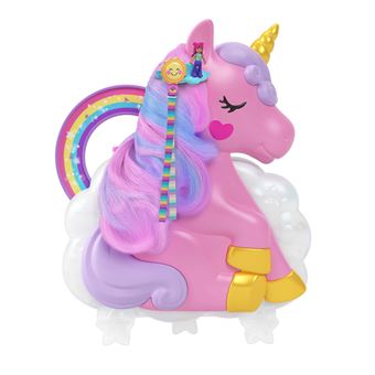 Maison de poupée Polly Pocket Salon de Coiffure Licorne Arc-en-ciel