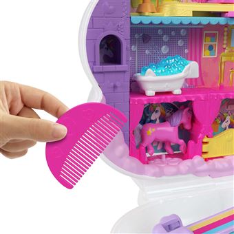 Maison de poupée Polly Pocket Salon de Coiffure Licorne Arc-en-ciel