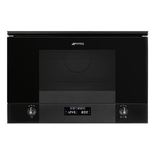 Micro-ondes combiné encastrable Smeg MP122B3 850 W Noir Intense