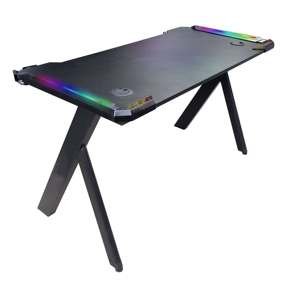 Omega Rvb Bureau Gaming RVB Alpha Omega Players Hydra RGB Noir - Bureau droit ...