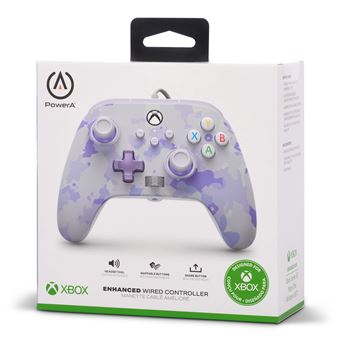 Manette filaire améliorée pour Xbox Series X/S PowerA Camouflage violet